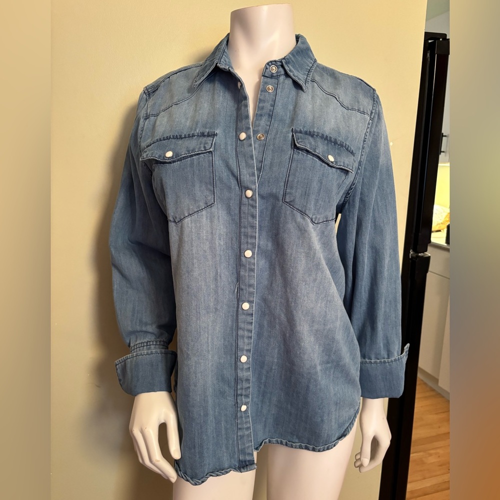 Northern Reflections Western Denim Shirt w Snaps